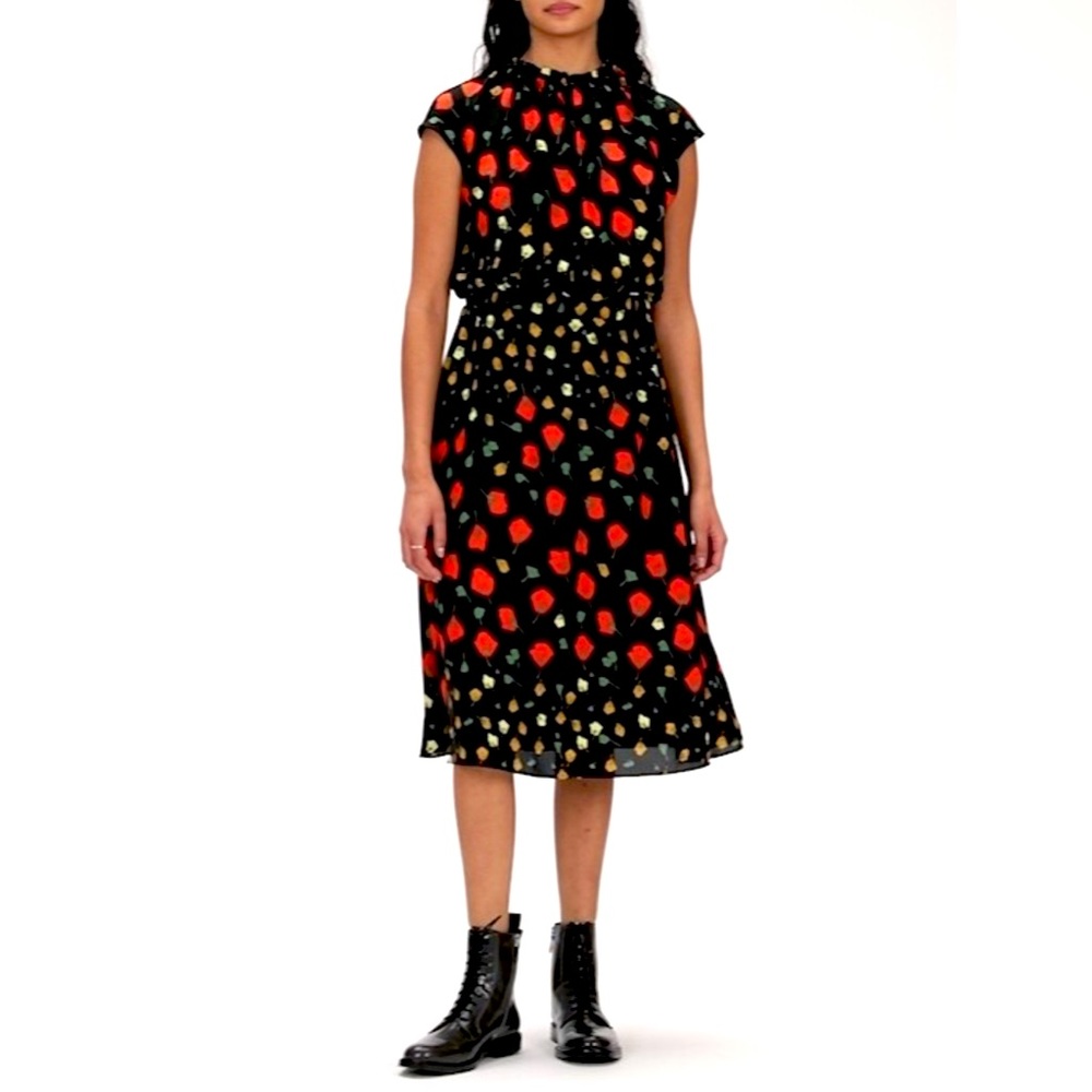Banana Republic Floral Print Midi Dress Sz 6